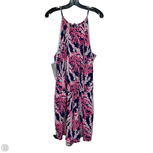 Romper Designer By Lilly Pulitzer In Blue & Pink, Size: Xl