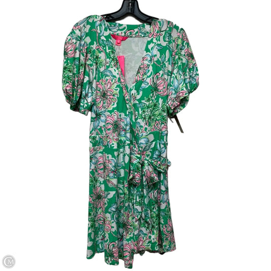 Dress Designer By Lilly Pulitzer In Green & Pink, Size: Xl