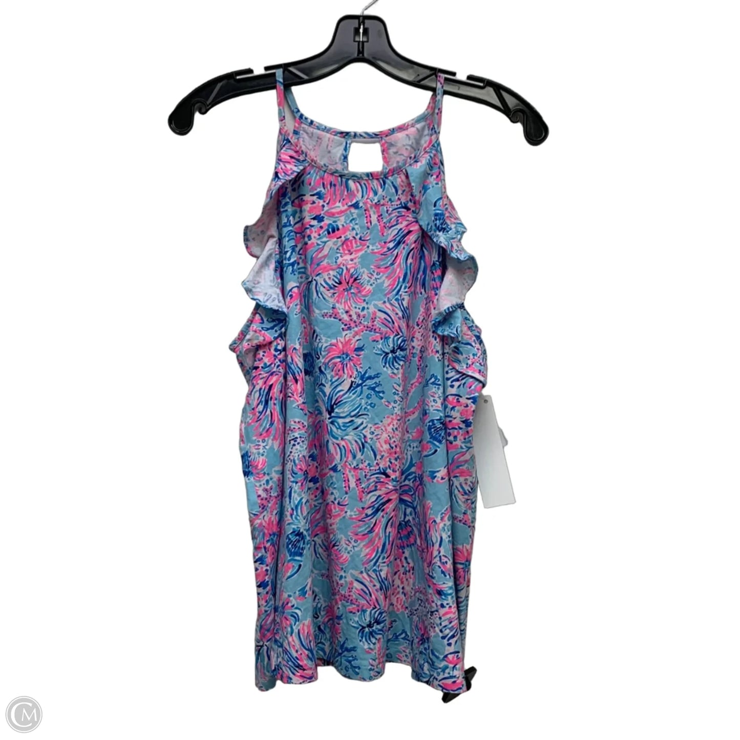 Top Sleeveless Designer By Lilly Pulitzer In Blue & Pink, Size: Xl
