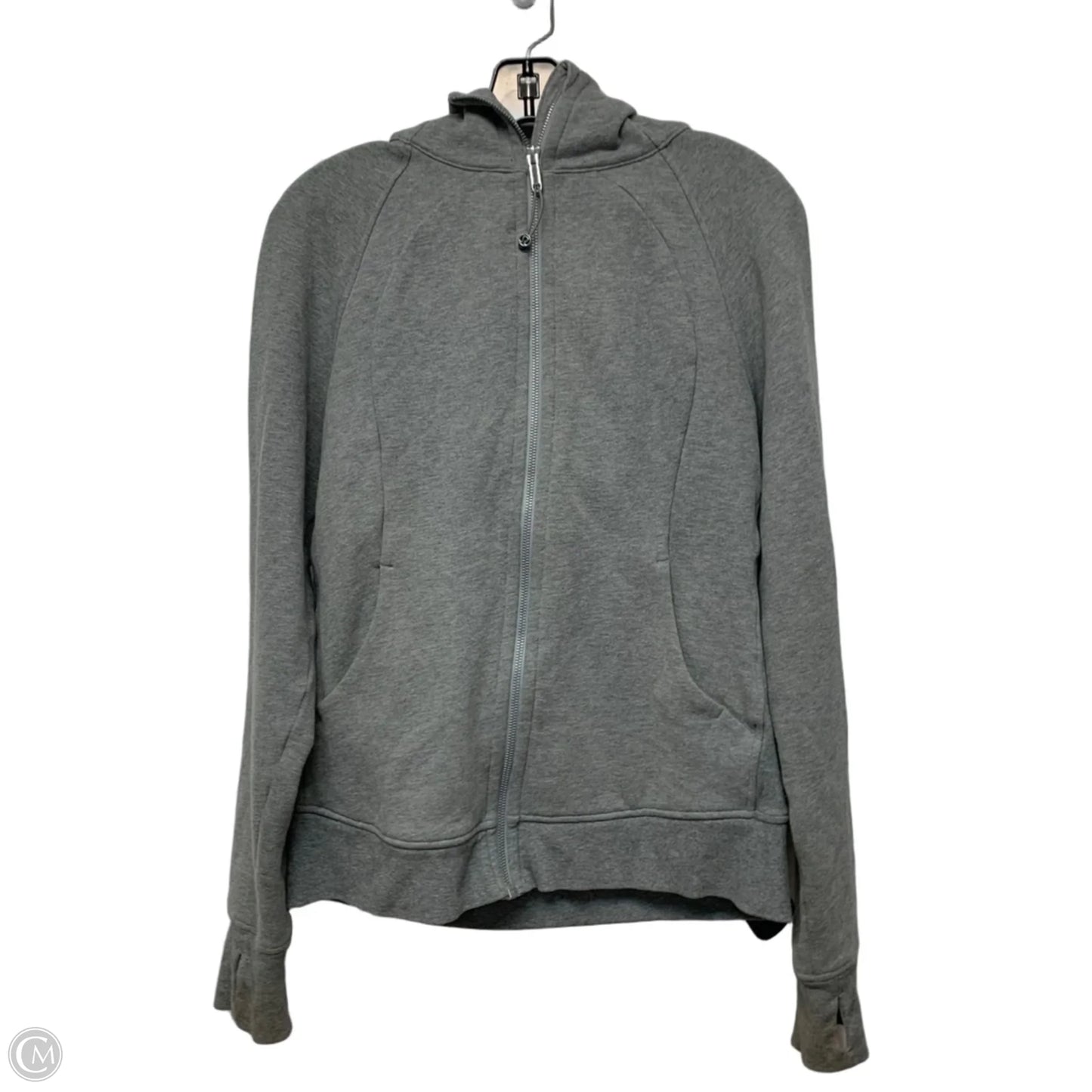 Athletic Jacket By Lululemon In Grey, Size: L