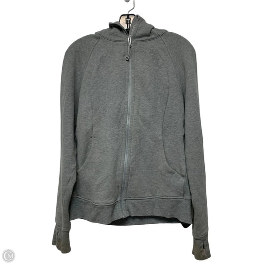 Athletic Jacket By Lululemon In Grey, Size: L