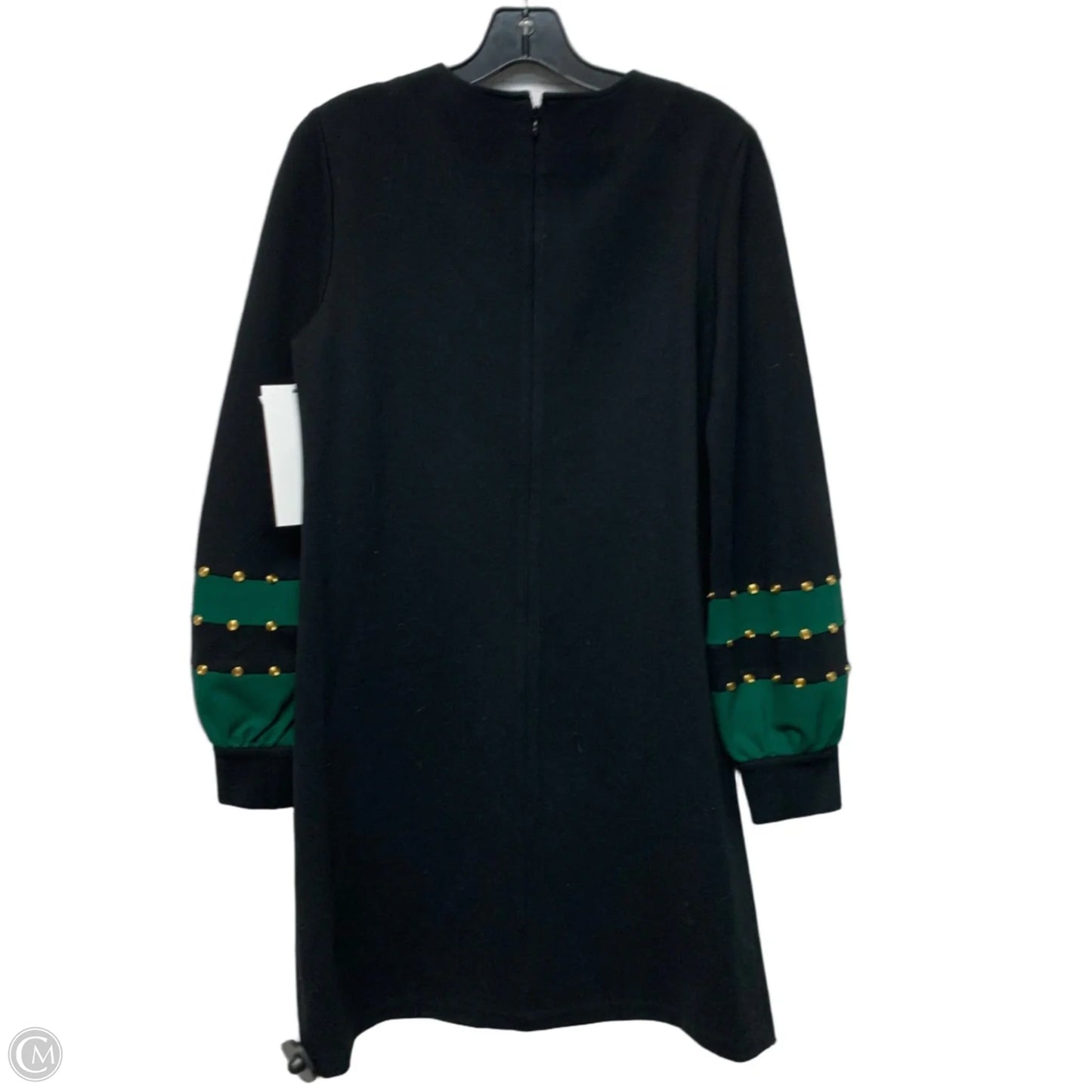 Dress Designer By Tory Burch In Black & Green, Size: M