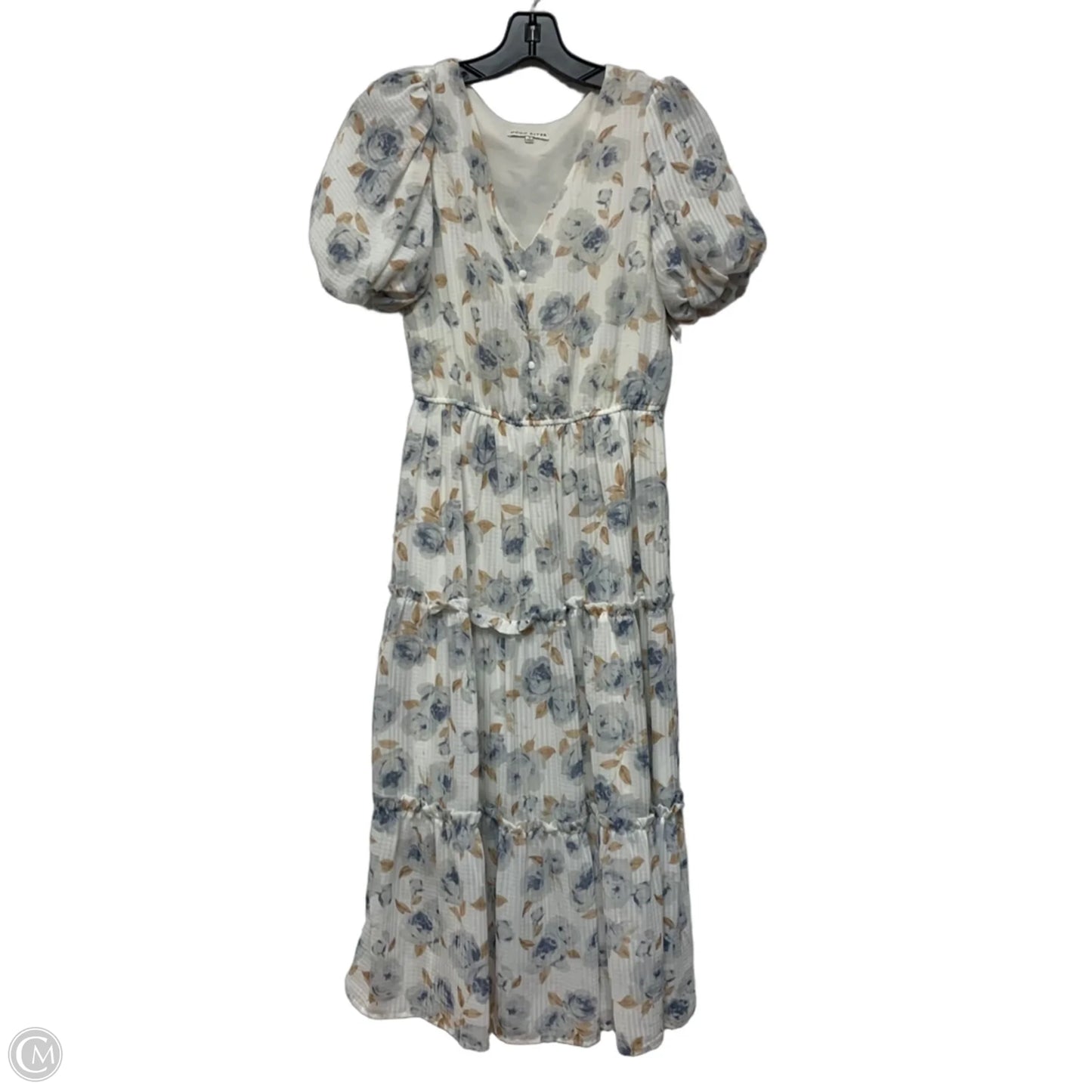 Dress Casual Maxi By Moon River In Blue & Cream, Size: S