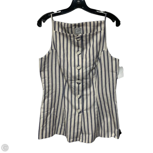 Top Sleeveless By Maeve In Blue & Cream, Size: S