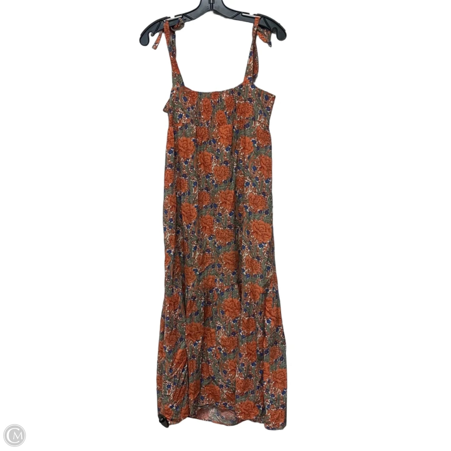 Dress Casual Midi By Zara In Blue & Orange, Size: Xs