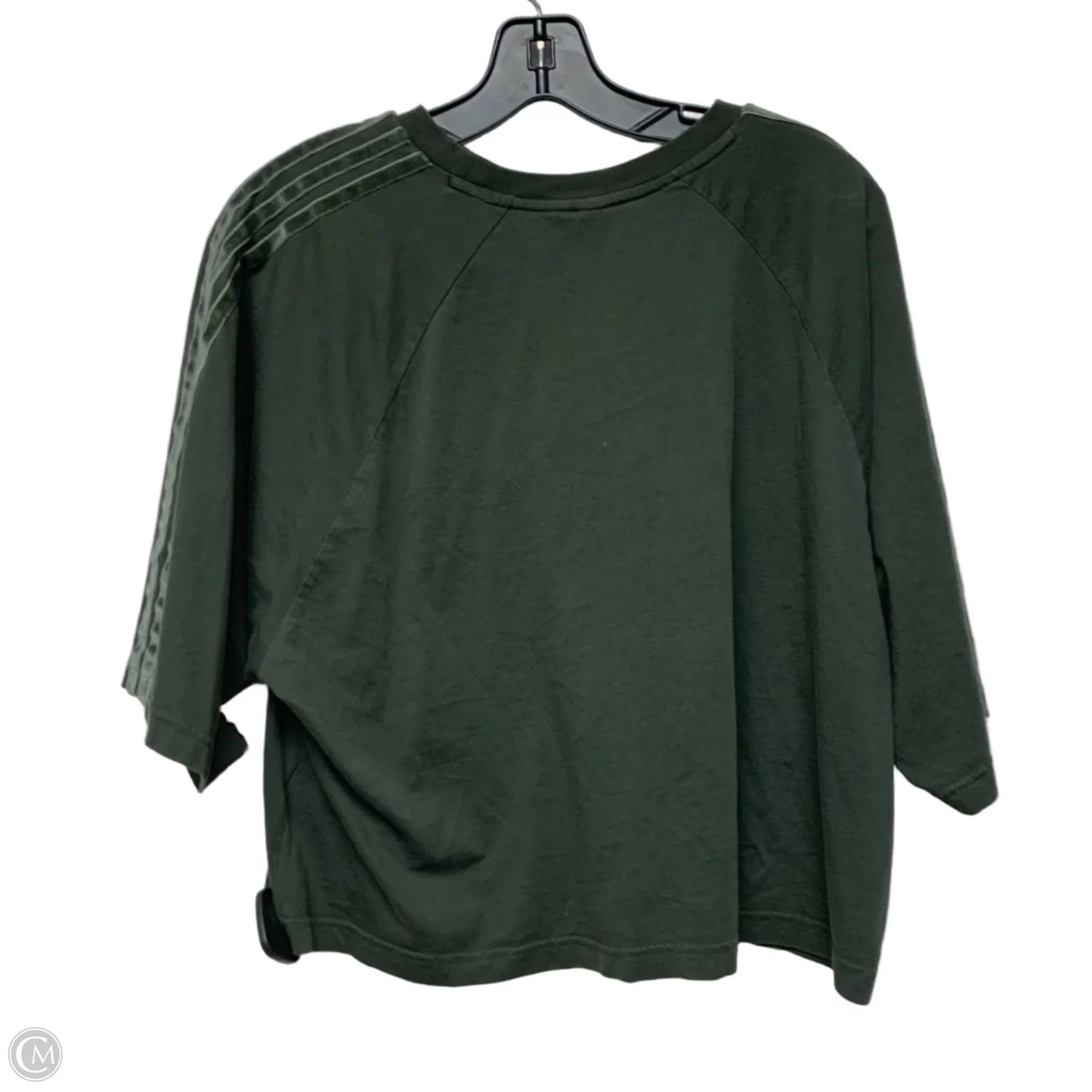 Athletic Top Short Sleeve By Adidas In Green, Size: Xl