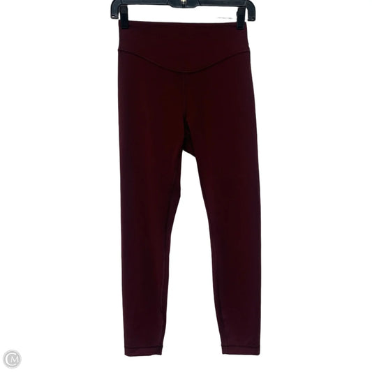 Athletic Leggings By Lululemon In Red, Size: S