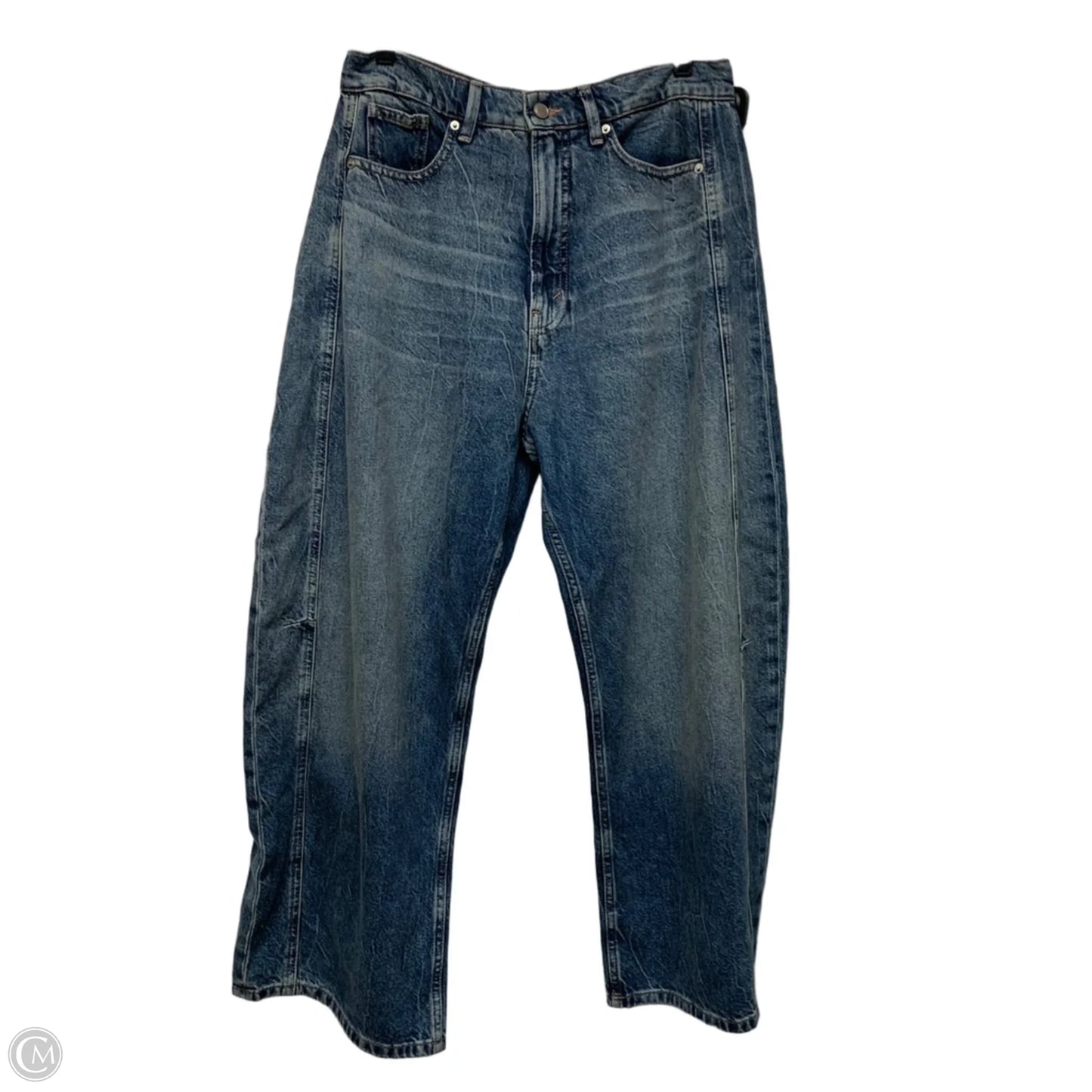 Jeans Wide Leg By Good American In Blue Denim, Size: 8