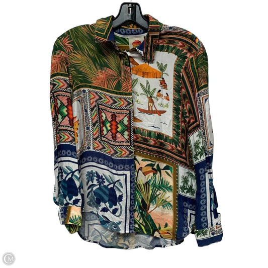 Top Long Sleeve Designer By Farm Rio In Multi-colored, Size: Xs
