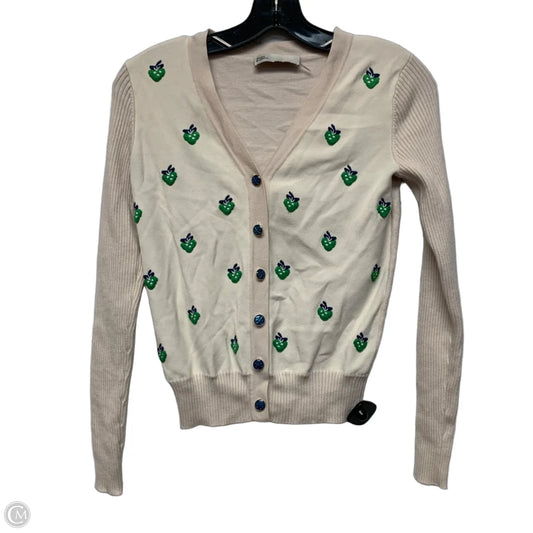 Sweater Cardigan Designer By Tory Burch In Cream, Size: Xs