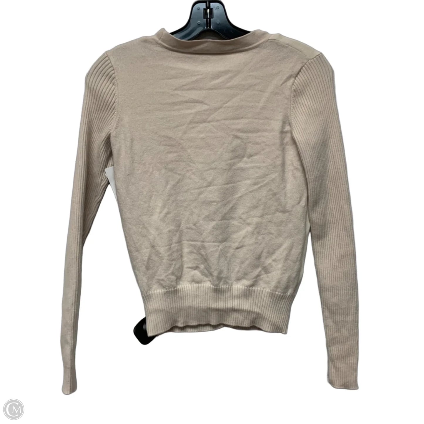 Sweater Cardigan Designer By Tory Burch In Cream, Size: Xs