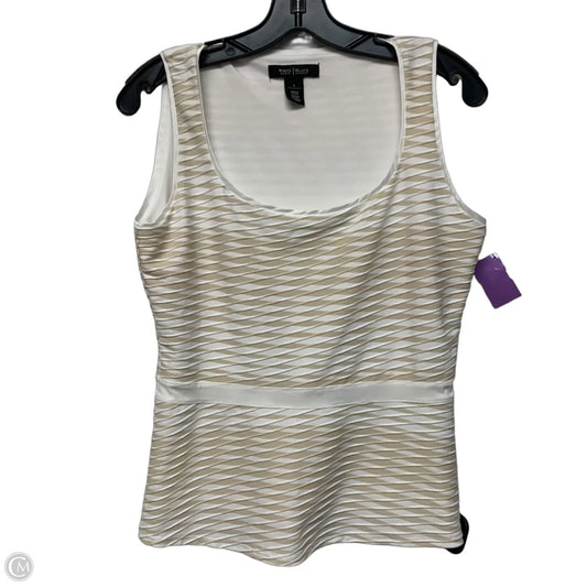 Top Sleeveless By White House Black Market In Tan & White, Size: S