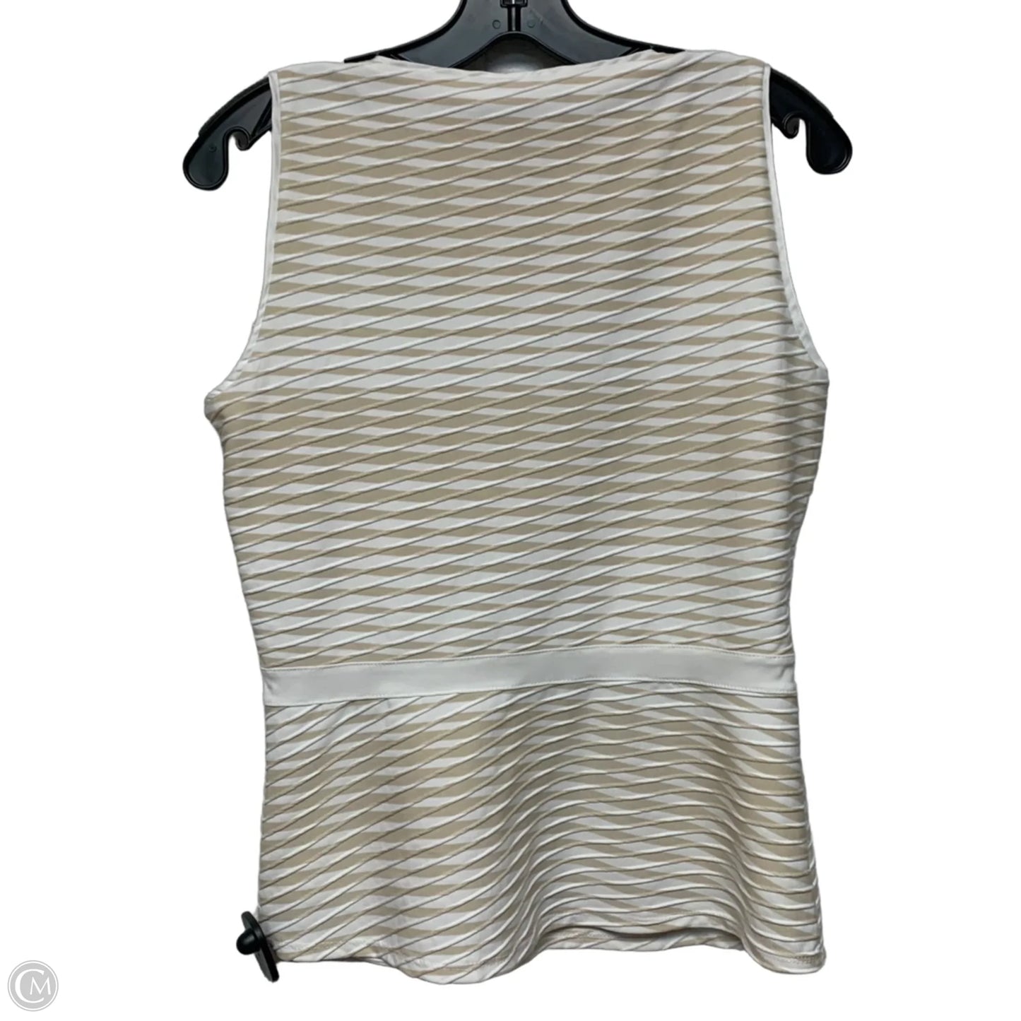 Top Sleeveless By White House Black Market In Tan & White, Size: S