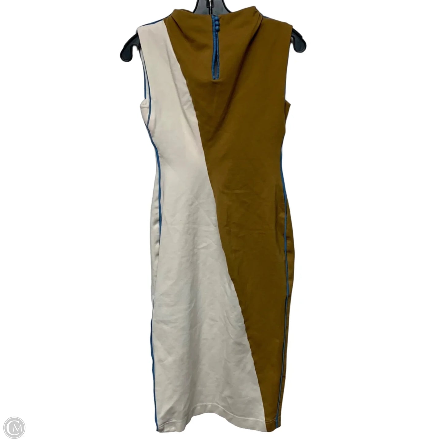 Dress Casual Midi By Maeve In Brown & Cream, Size: Xsp