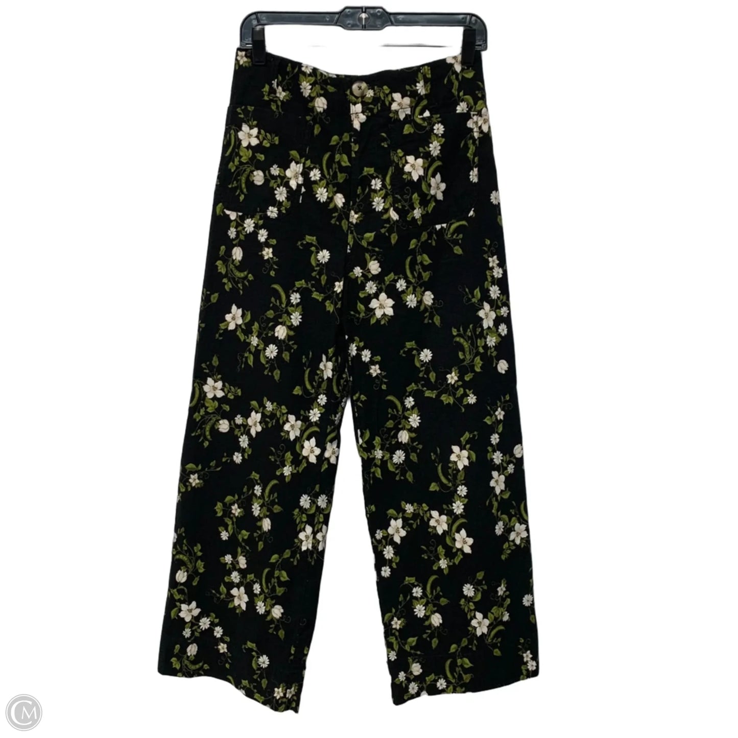 Pants Wide Leg By Maeve In Black & Green, Size: 8