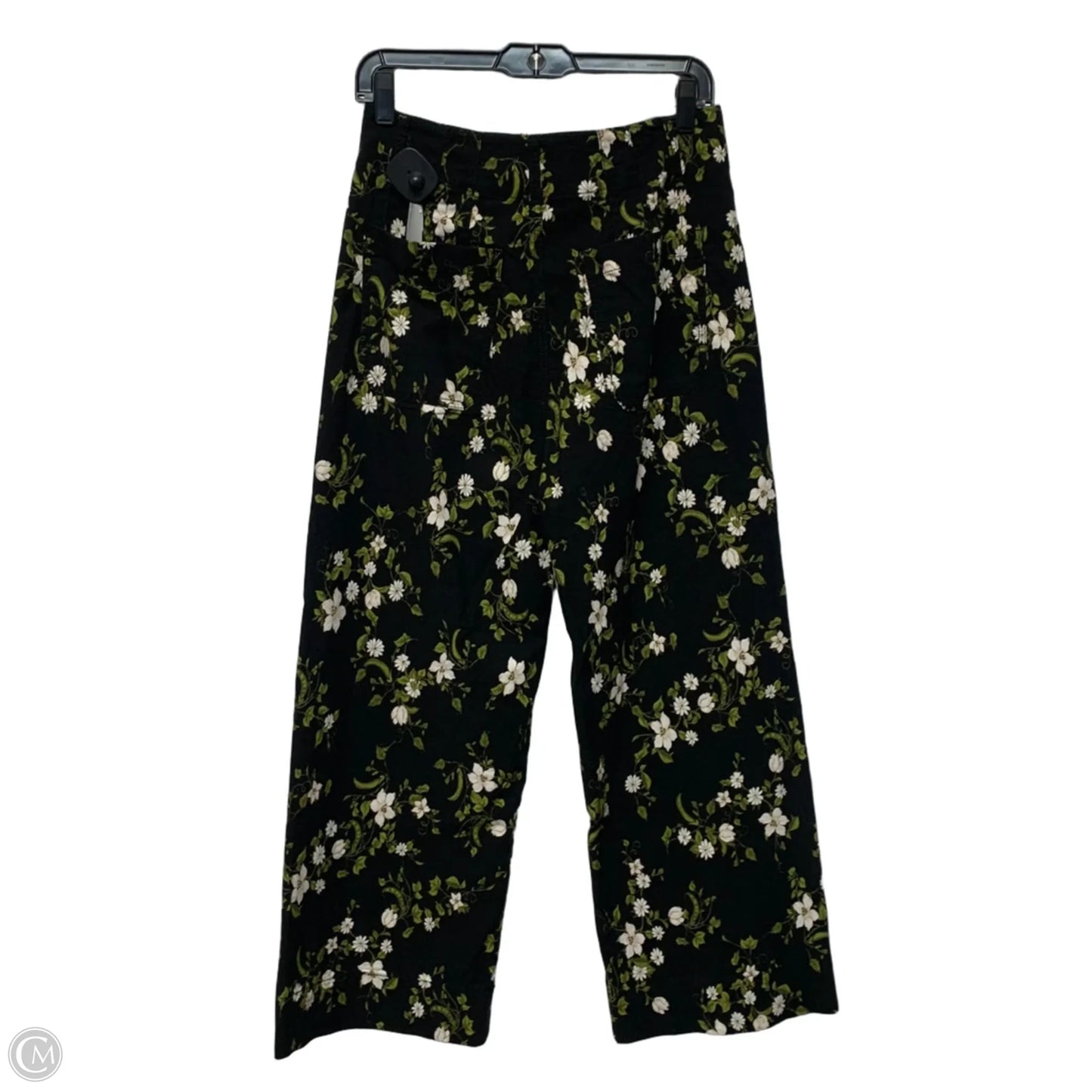 Pants Wide Leg By Maeve In Black & Green, Size: 8