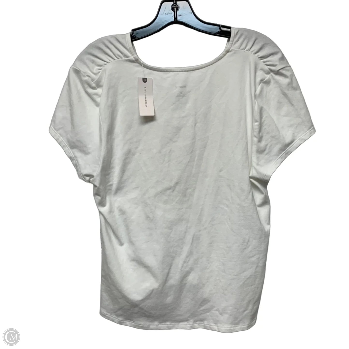 Top Short Sleeve By Maeve In Cream & White, Size: Xl