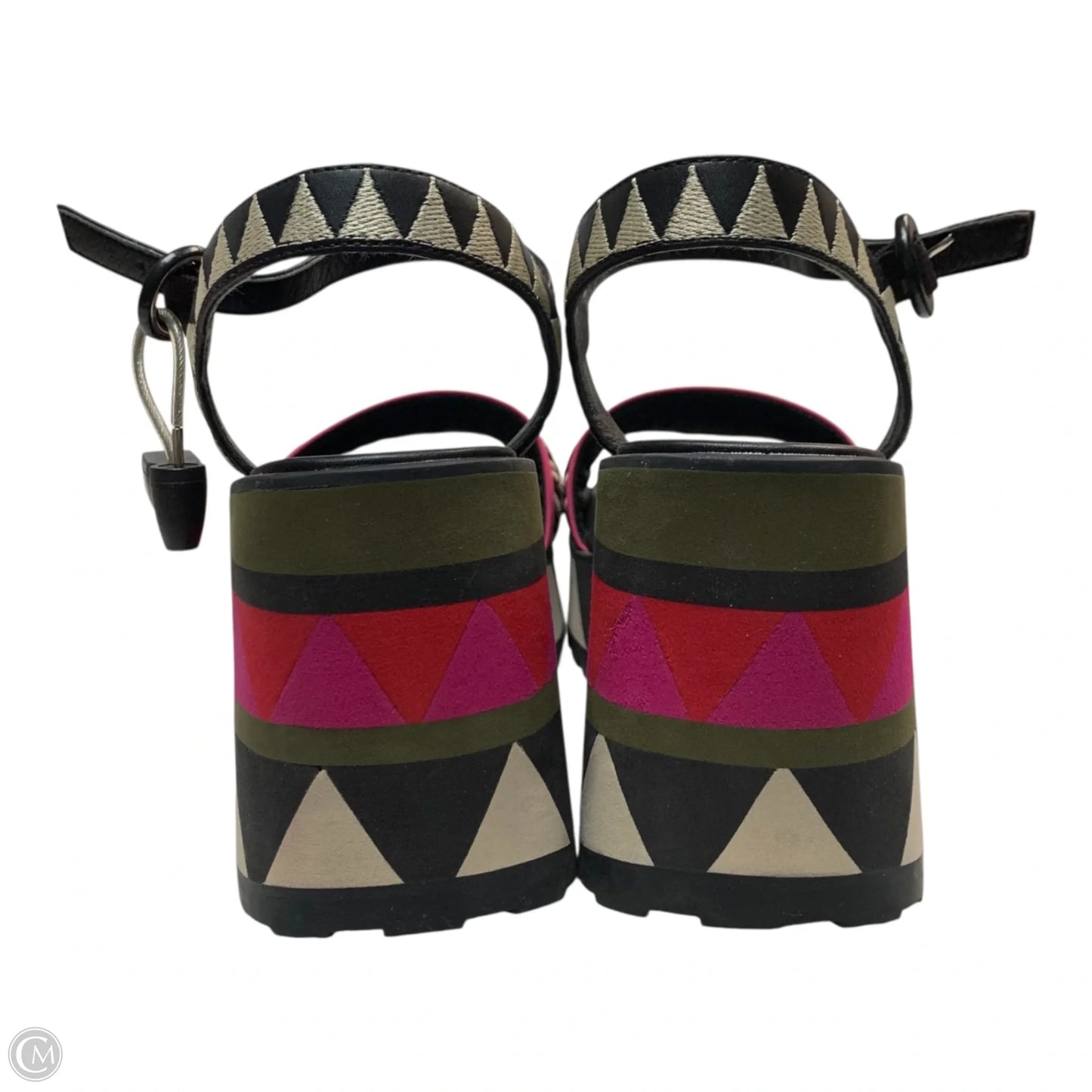 Sandals Designer By Farm Rio In Cream & Pink, Size: 9
