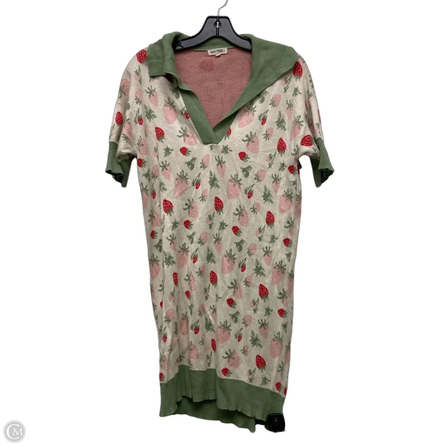 Dress Casual Short By Saint Geraldine In Cream & Pink, Size: S