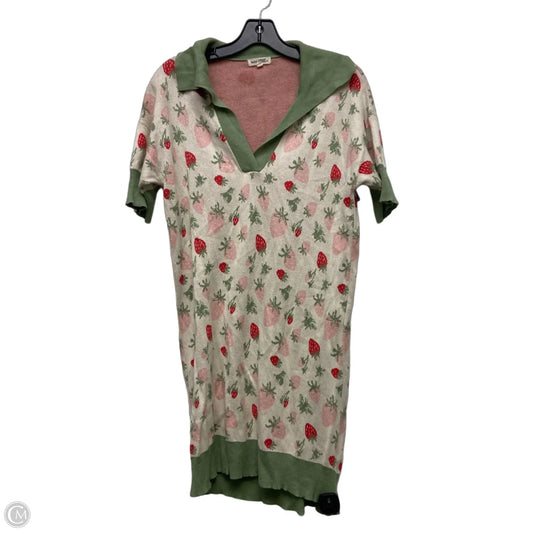 Dress Casual Short By Saint Geraldine In Cream & Pink, Size: S