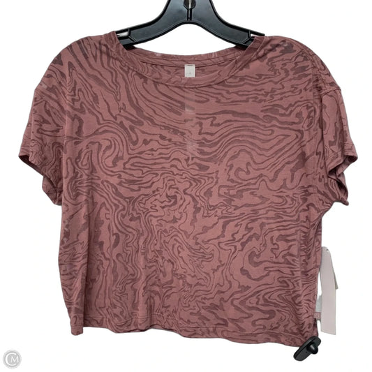 Athletic Top Short Sleeve By Lululemon In Pink, Size: S
