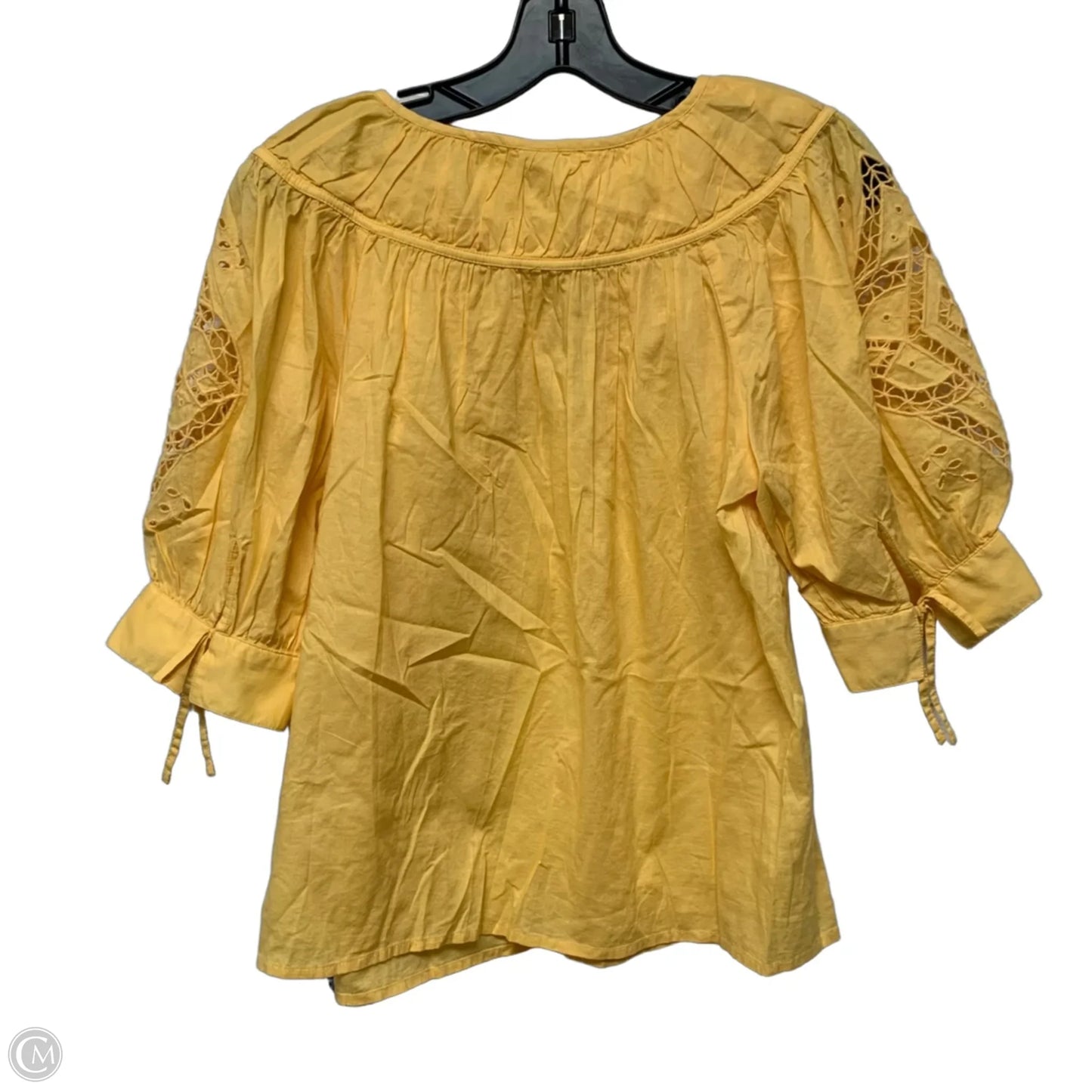 Top Short Sleeve By Old Navy In Yellow, Size: M