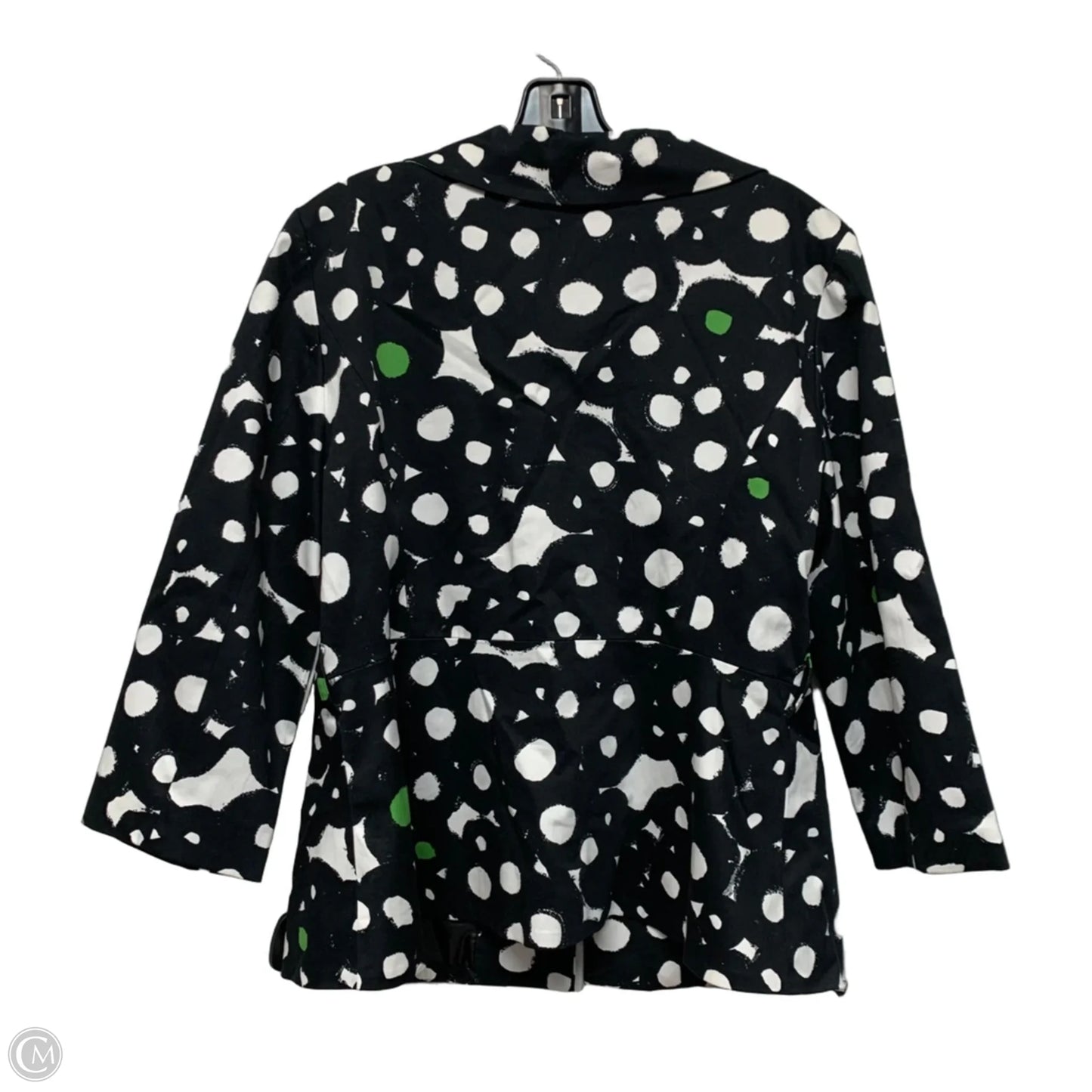 Blazer Designer By Sandro In Black & White, Size: L