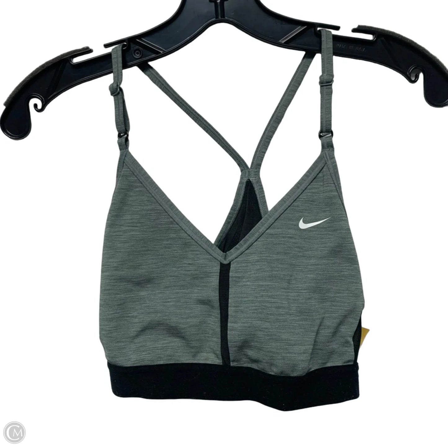 Athletic Bra By Nike Apparel In Black & Grey, Size: S