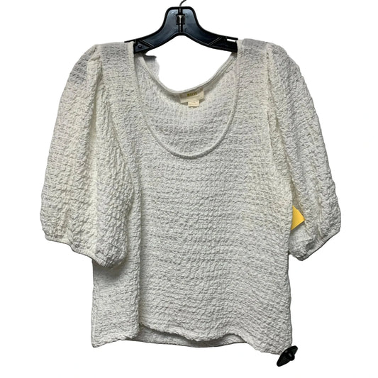 Top Short Sleeve By Maeve In White, Size: Xl