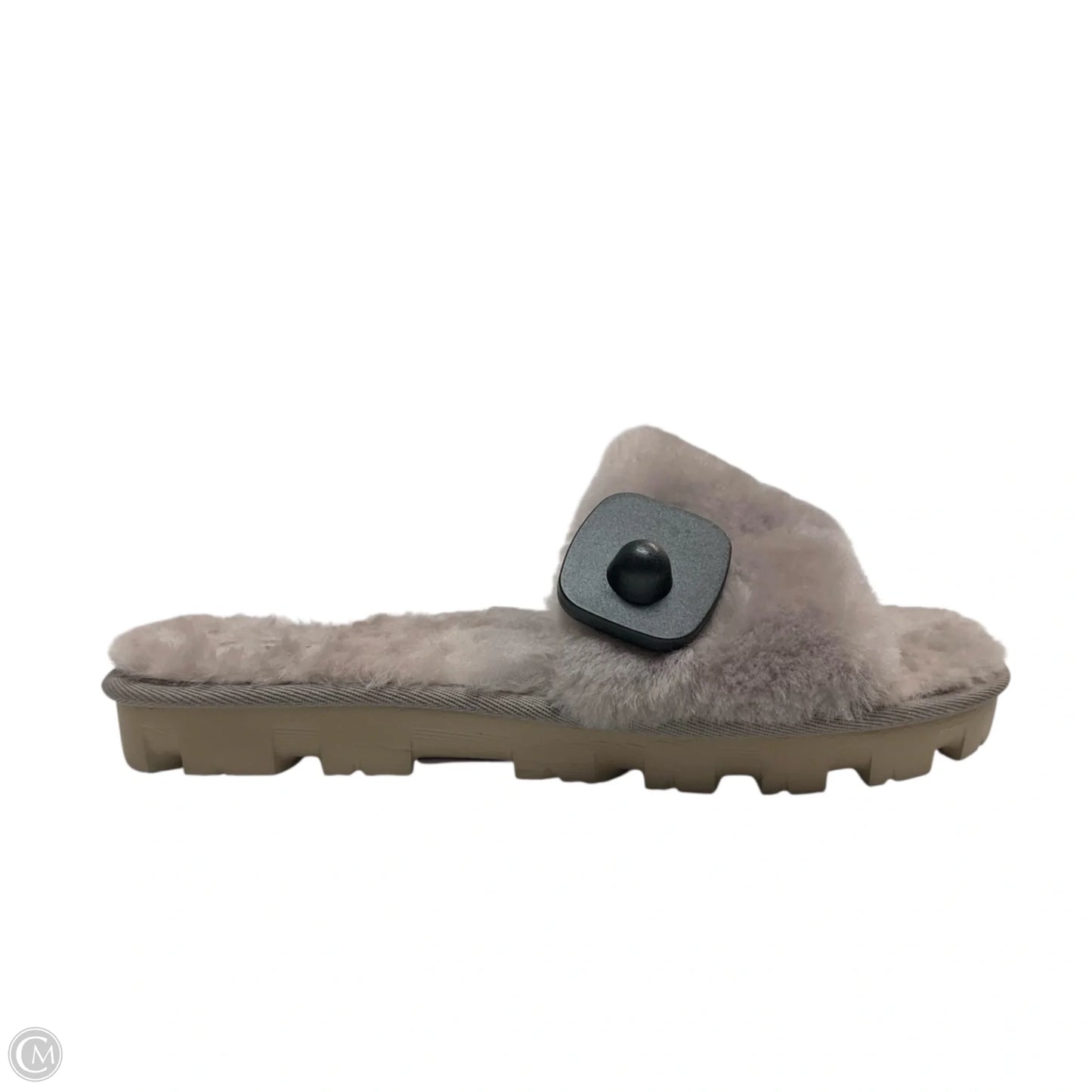 Slippers Designer By Ugg In Grey, Size: 8
