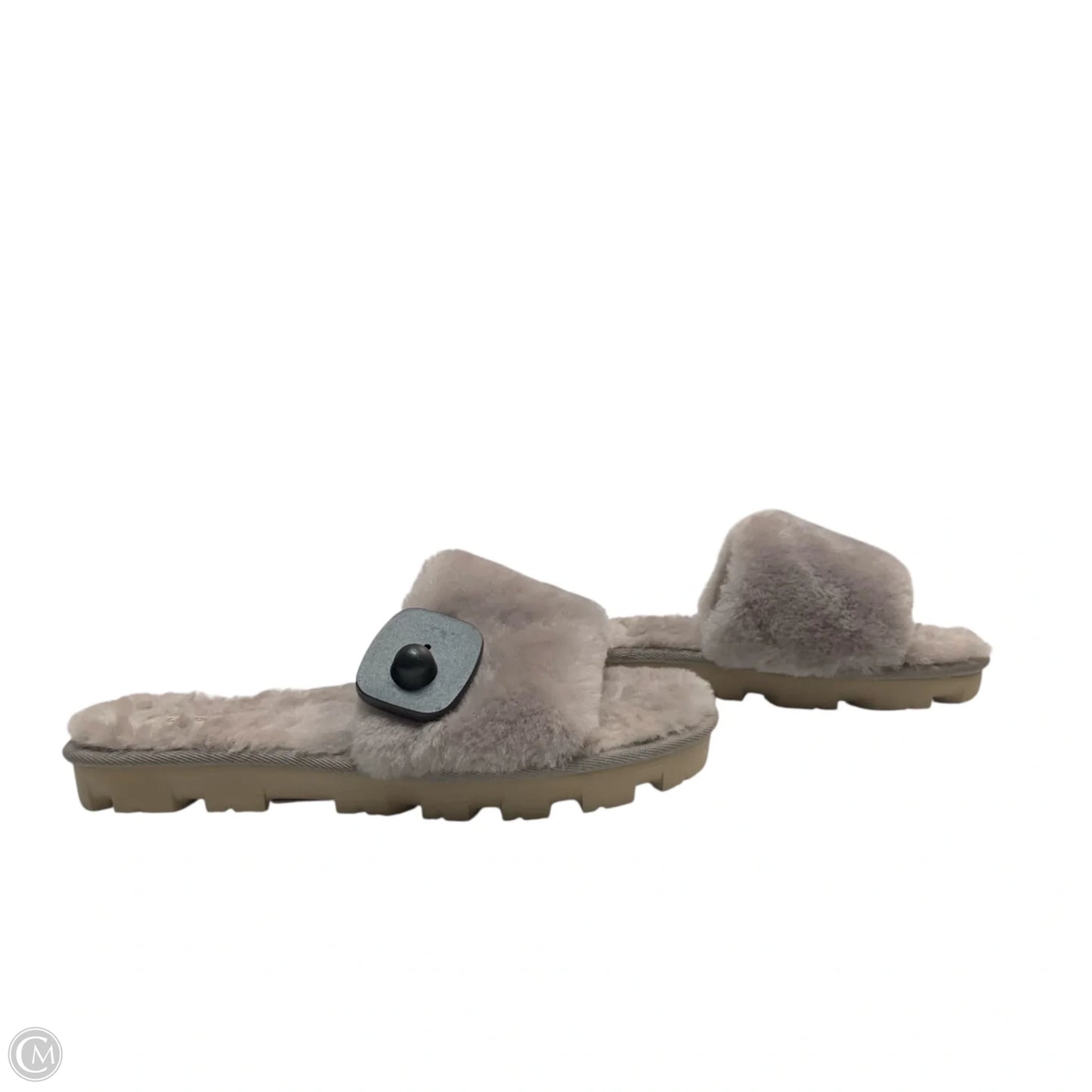 Slippers Designer By Ugg In Grey, Size: 8