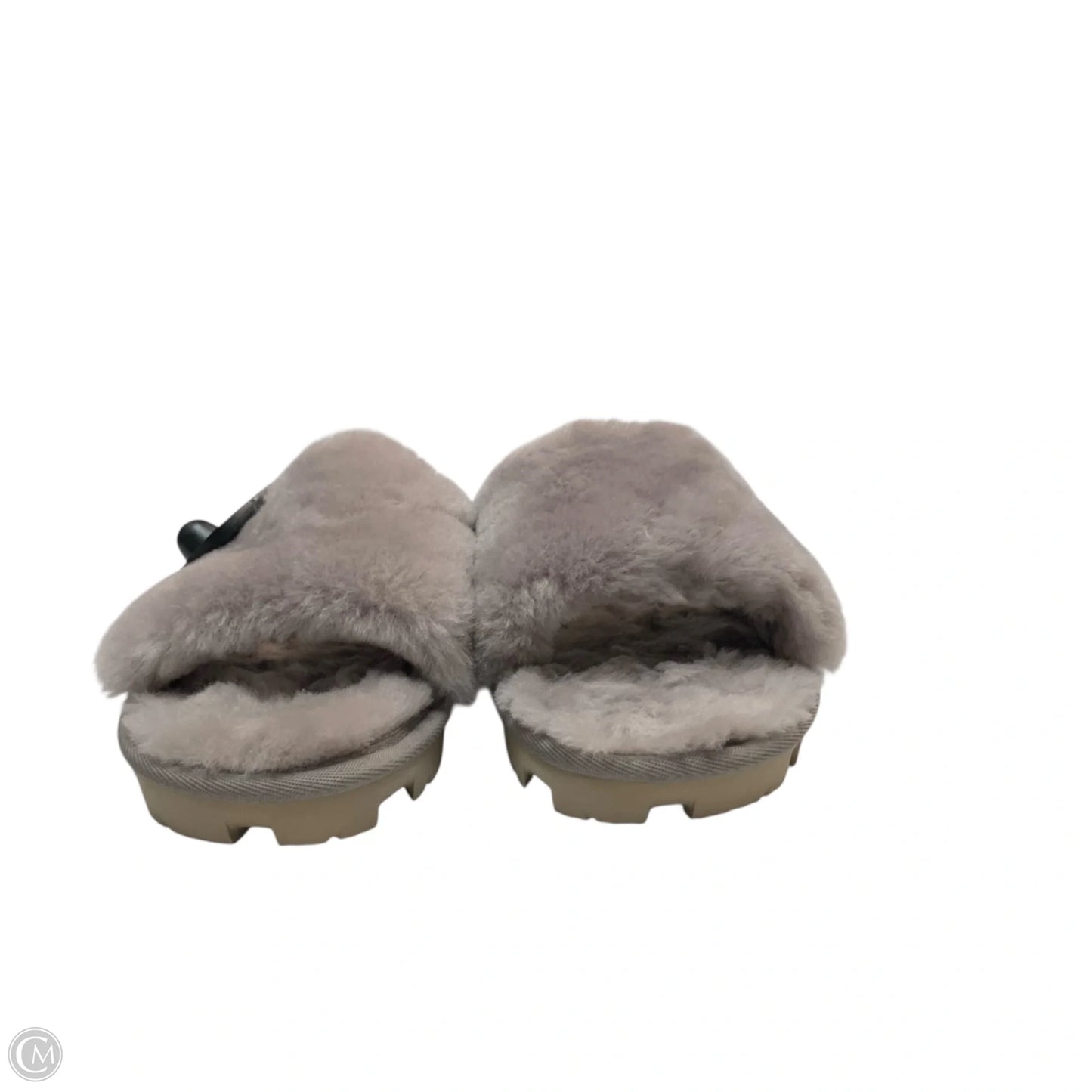 Slippers Designer By Ugg In Grey, Size: 8