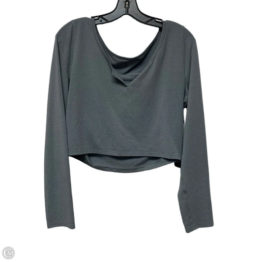 Athletic Top Long Sleeve By Lululemon In Grey, Size: M