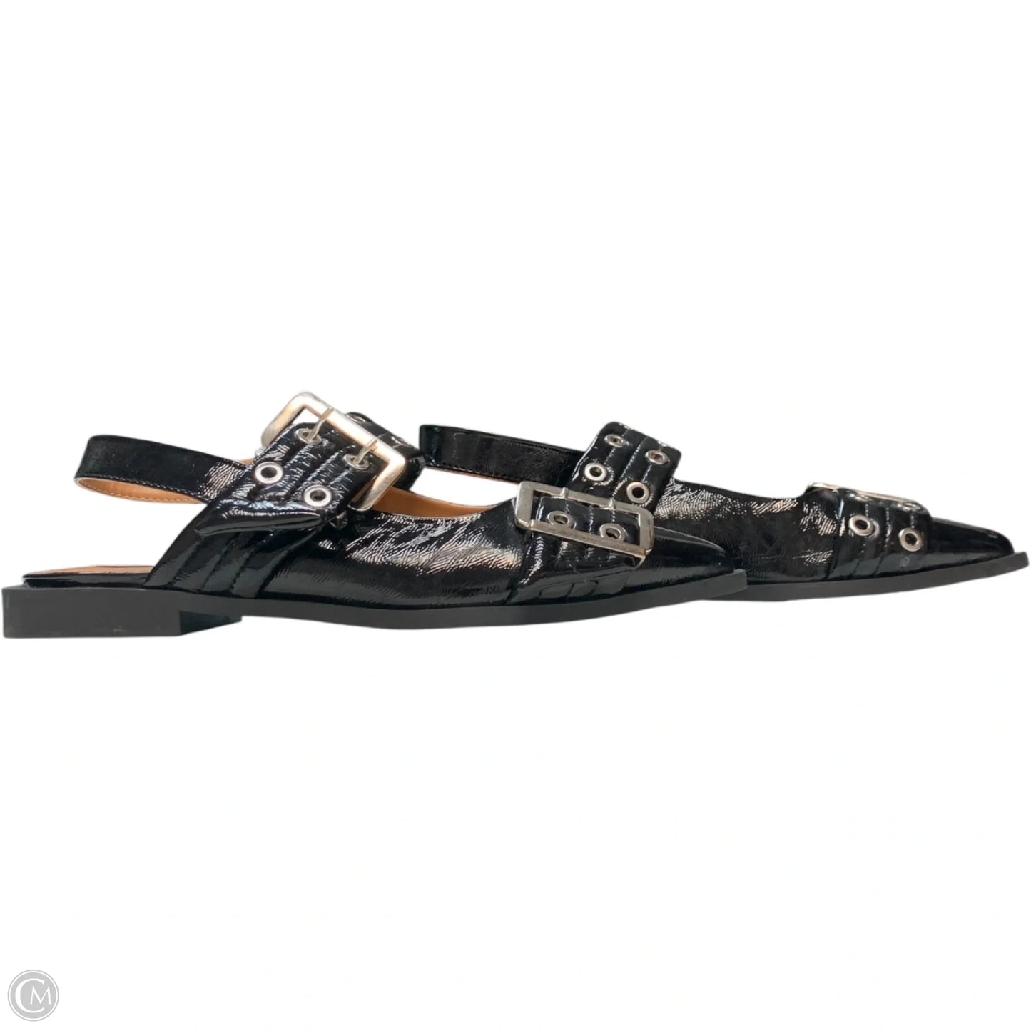 Shoes Flats By Steve Madden In Black & Silver, Size: 8.5
