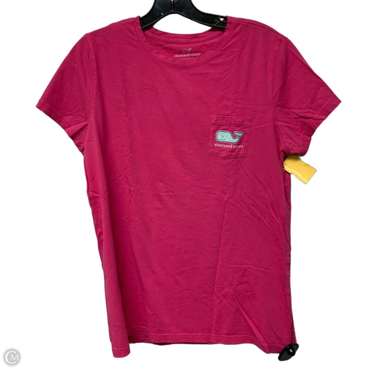 Top Short Sleeve By Vineyard Vines In Pink, Size: L