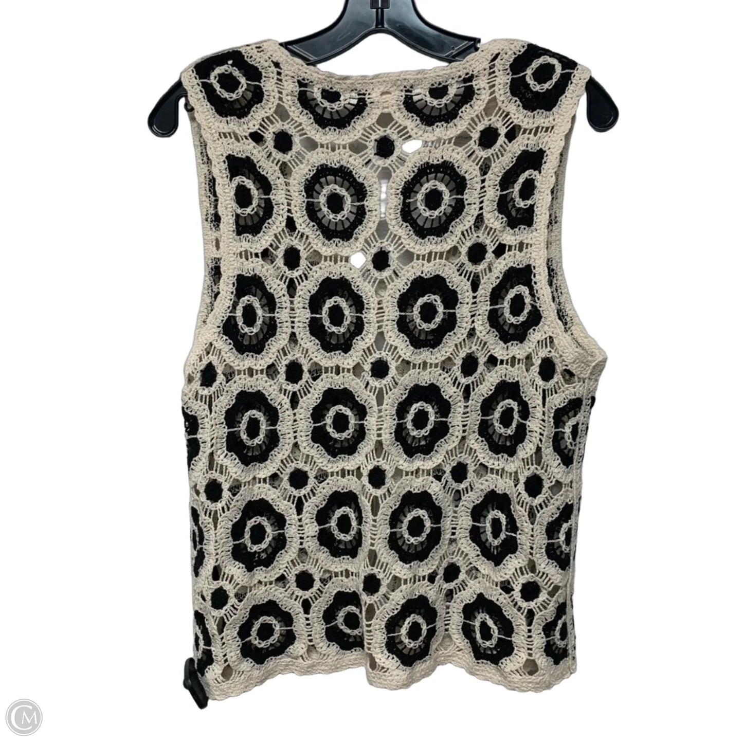 Vest Other By Adiva In Black & Cream, Size: M