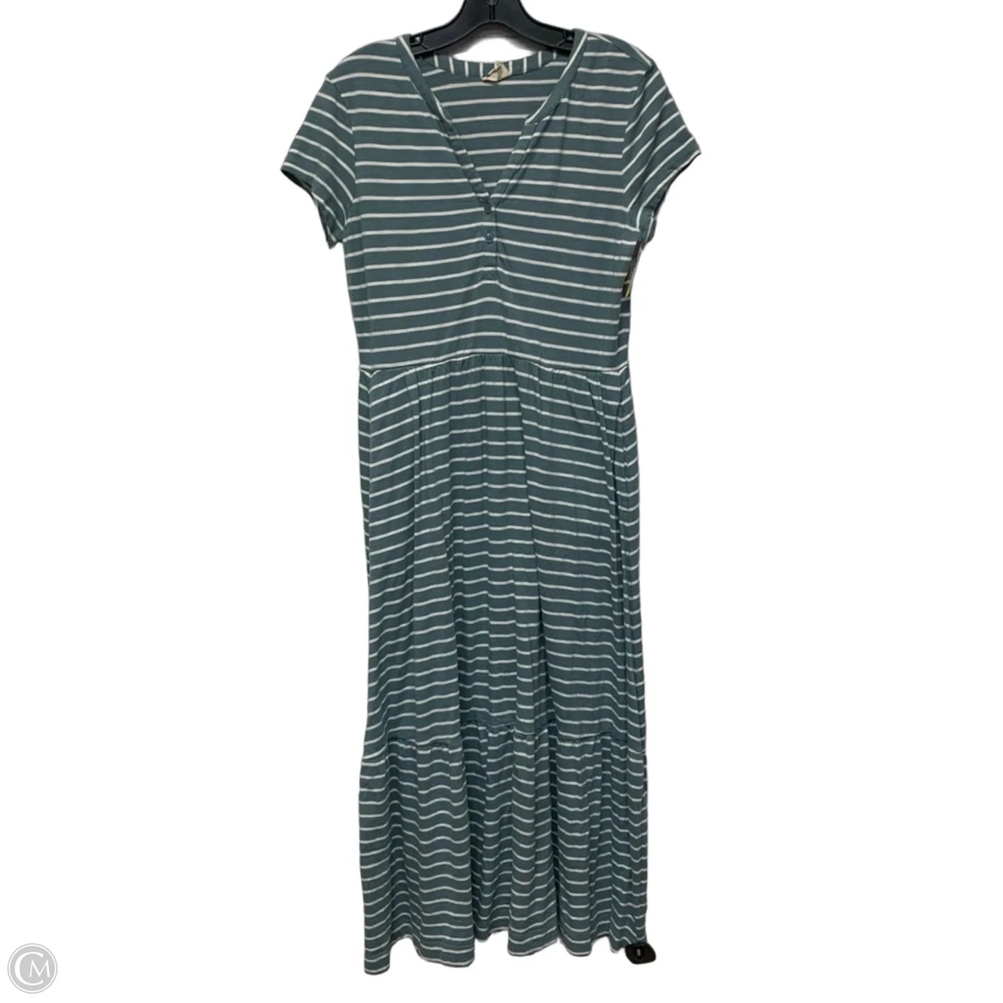 Dress Casual Maxi By Pact In Blue & White, Size: M