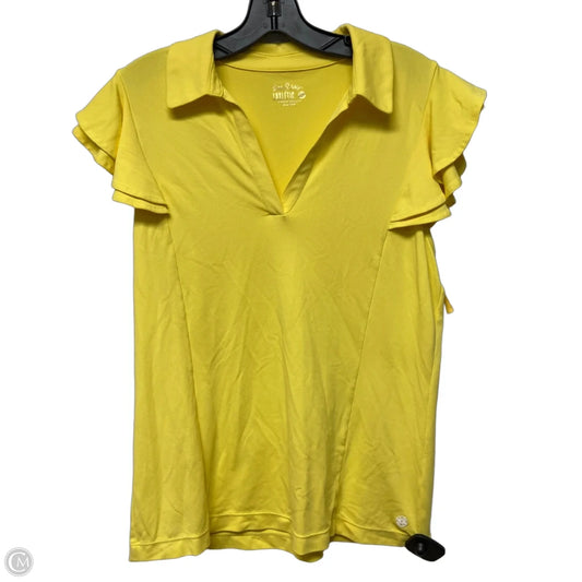 Top Sleeveless Designer By Lilly Pulitzer In Yellow, Size: L