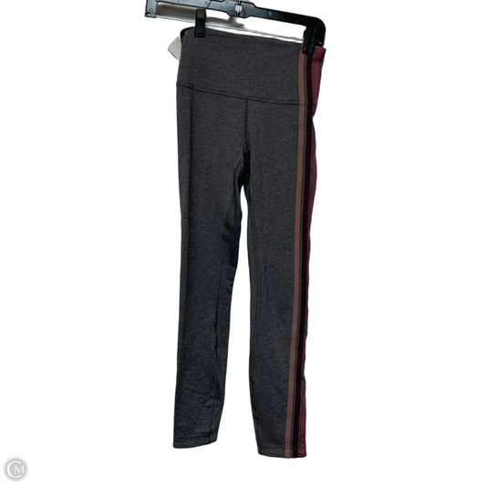 Athletic Leggings By Lululemon In Grey & Pink, Size: S