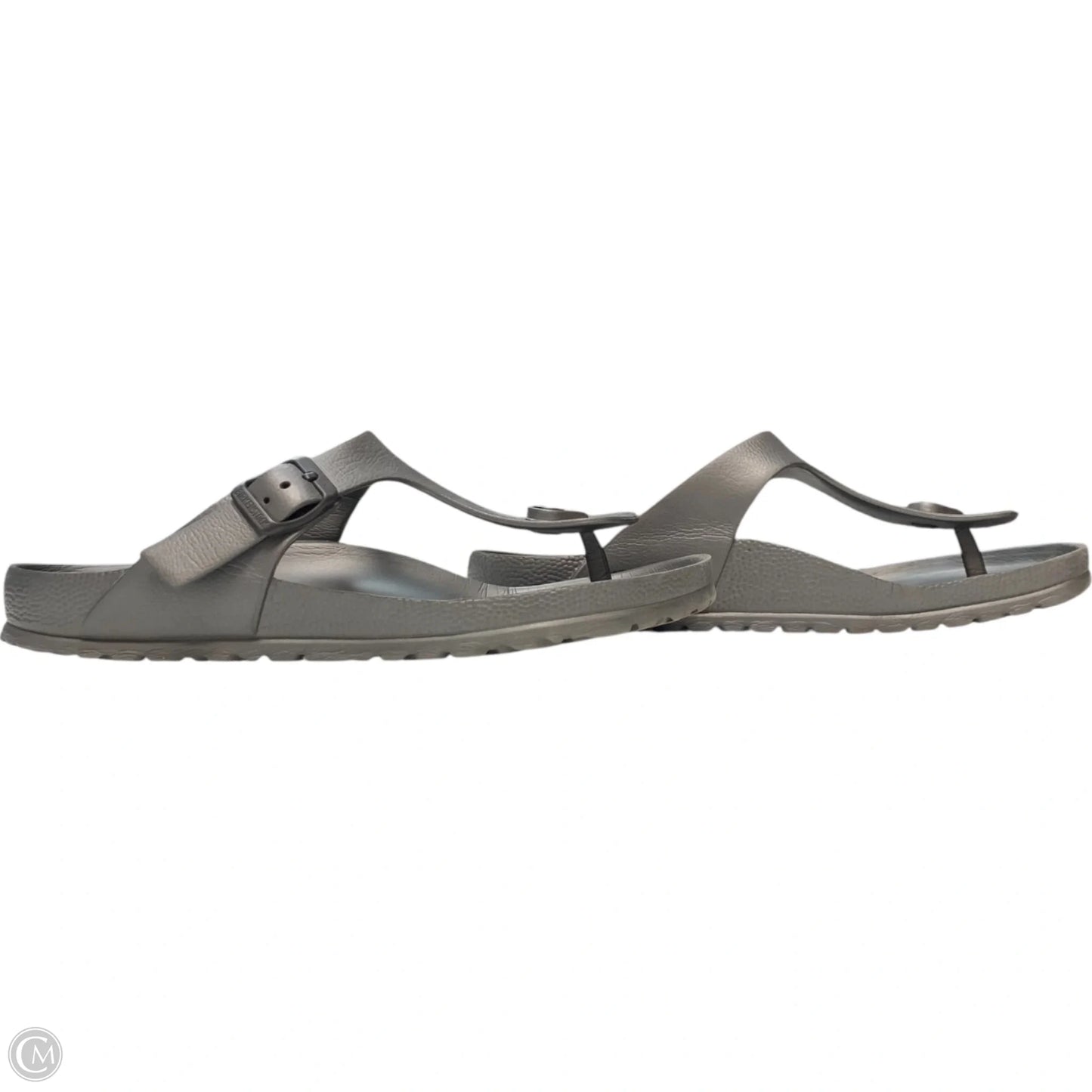 Sandals Flats By Birkenstock In Grey, Size: 8