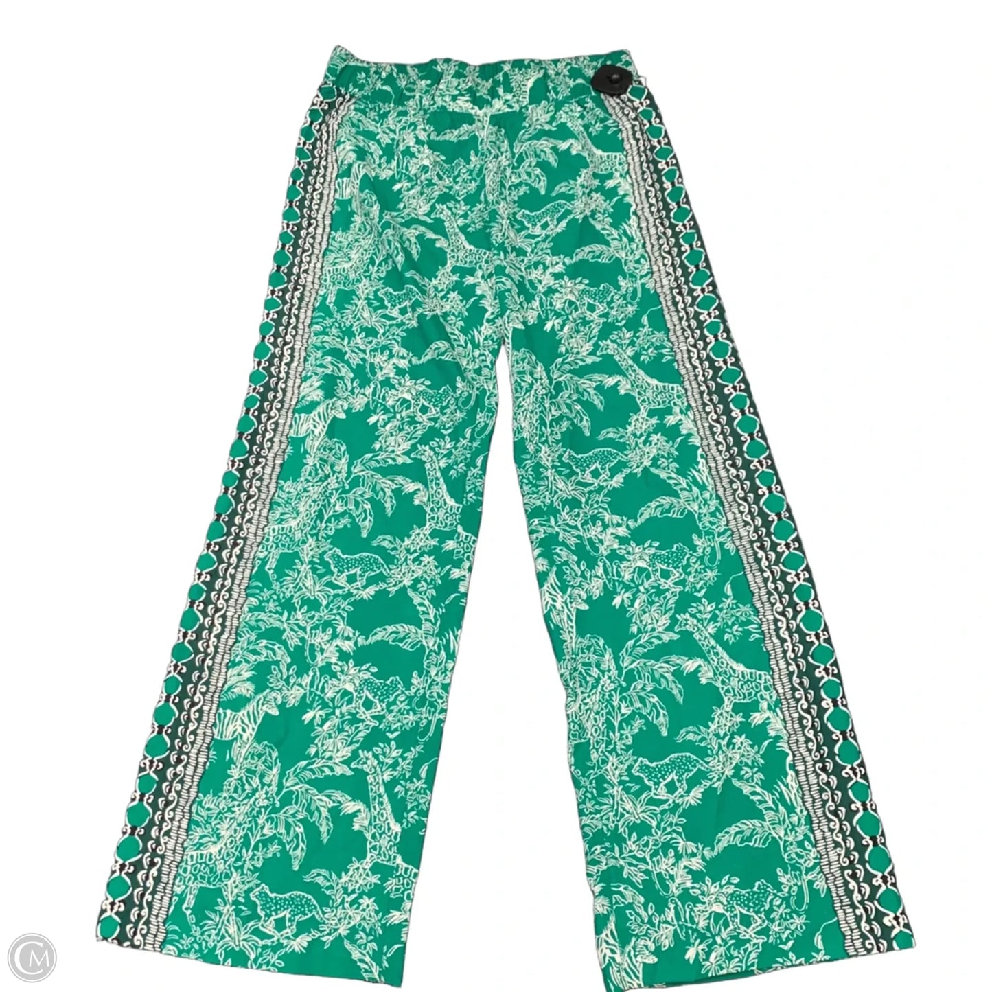 Pants Designer By Lilly Pulitzer In Green & White, Size: M