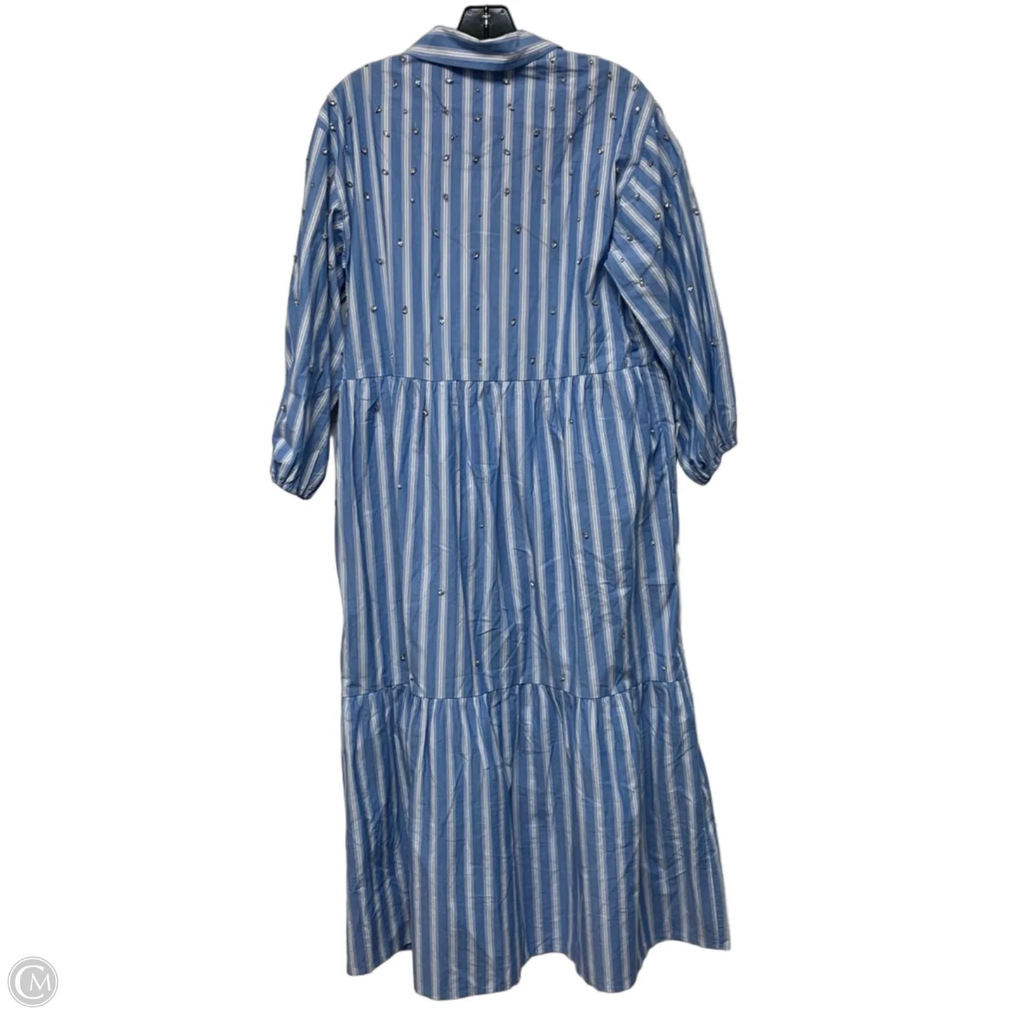 Dress Casual Maxi By Anthropologie In Blue & White, Size: M