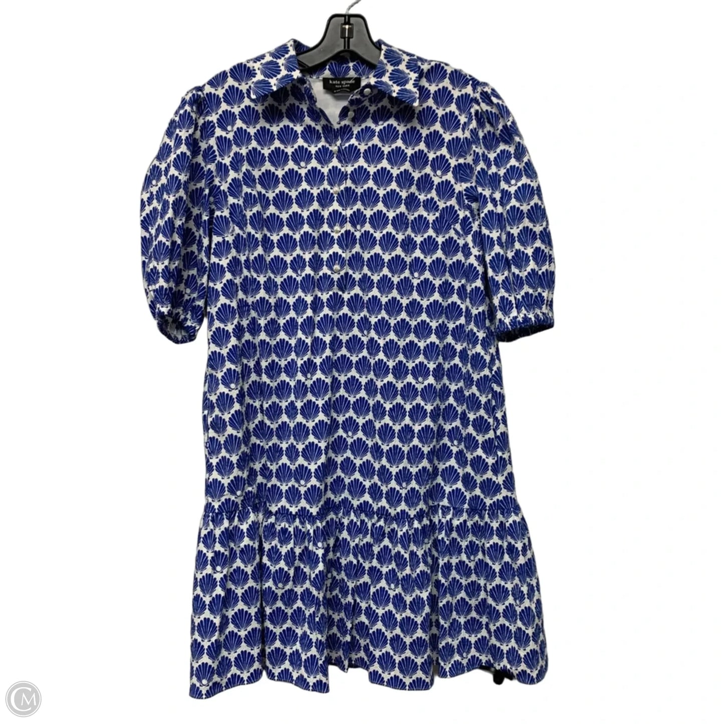 Dress Designer By Kate Spade In Blue & White, Size: M
