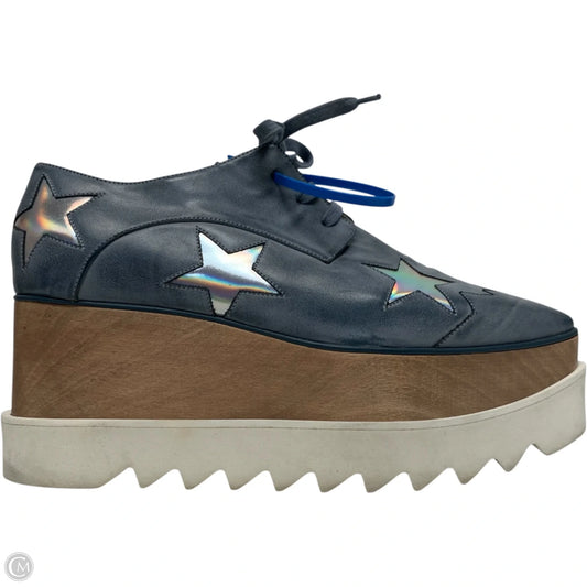 Shoes Luxury Designer By Stella Mccartney In Blue & Brown, Size: 7.5