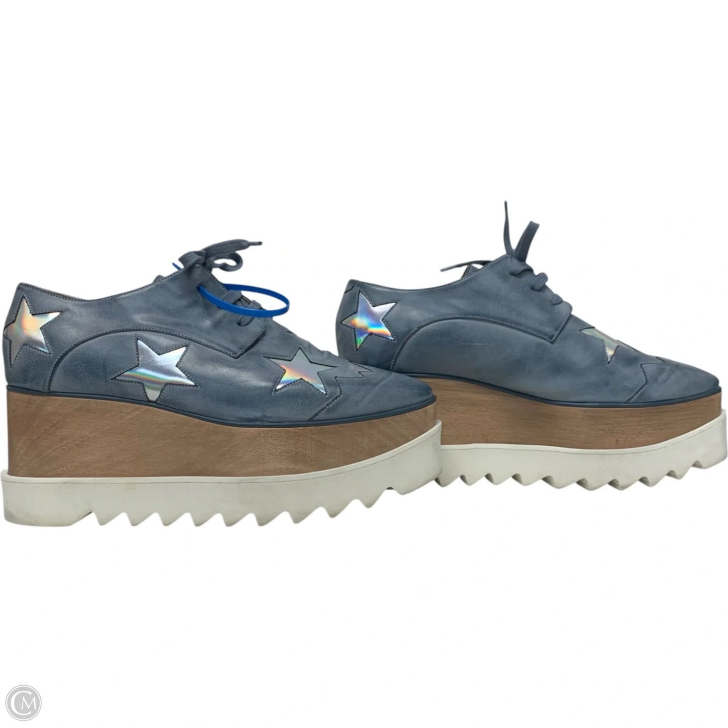 Shoes Luxury Designer By Stella Mccartney In Blue & Brown, Size: 7.5