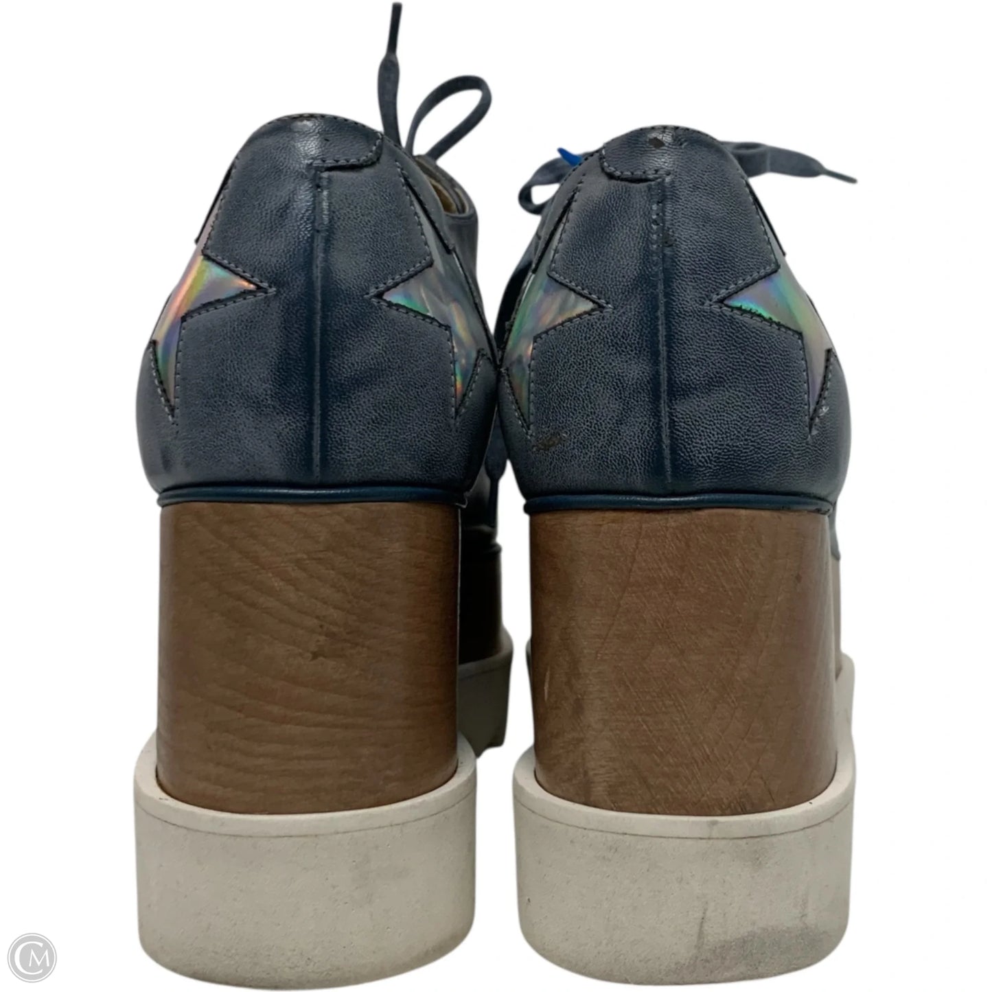 Shoes Luxury Designer By Stella Mccartney In Blue & Brown, Size: 7.5