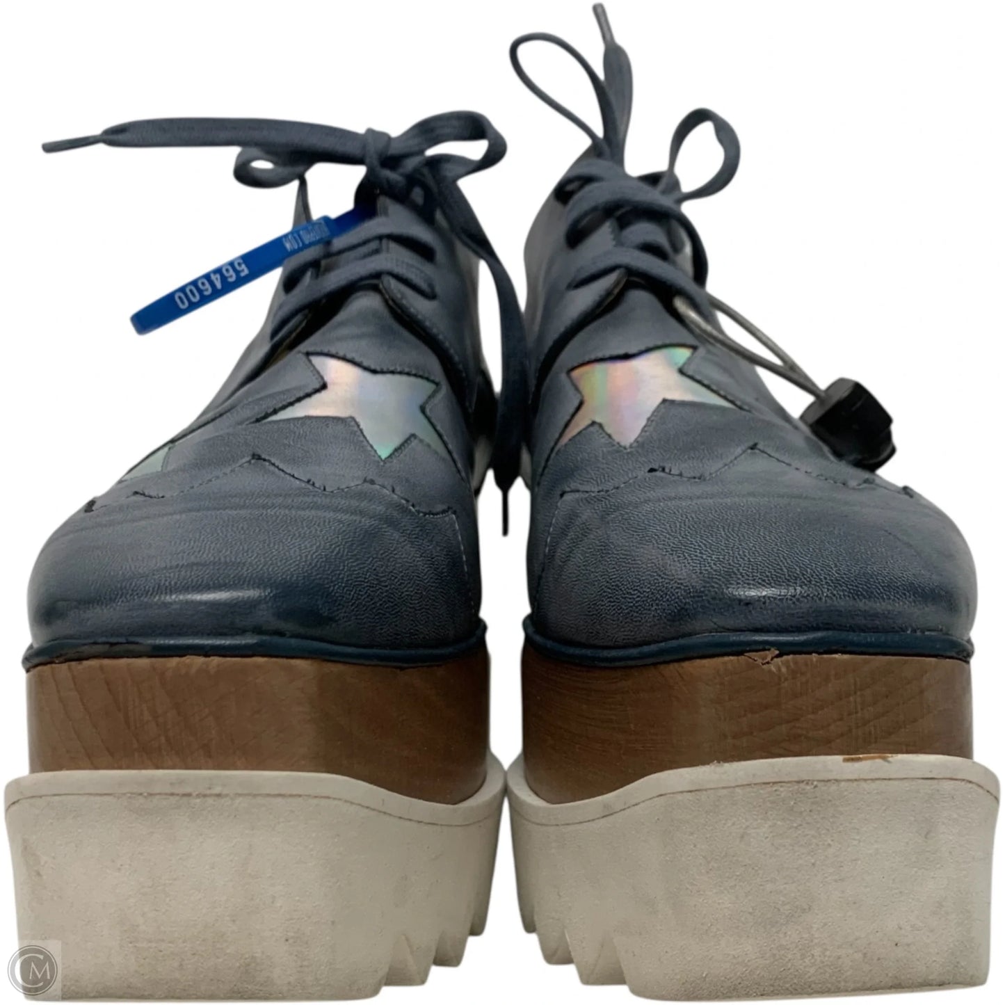 Shoes Luxury Designer By Stella Mccartney In Blue & Brown, Size: 7.5