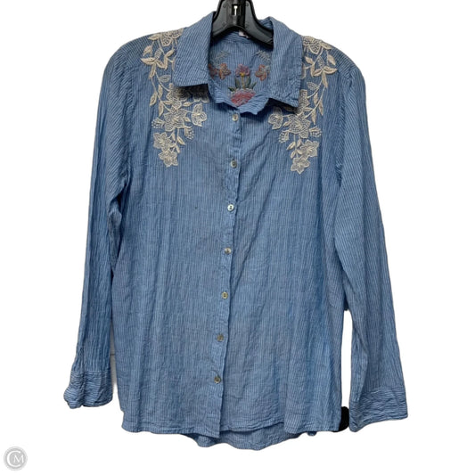 Top Long Sleeve Designer By Johnny Was In Striped Pattern, Size: M