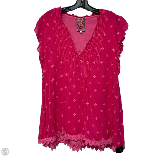 Tunic Designer By Johnny Was In Pink, Size: M
