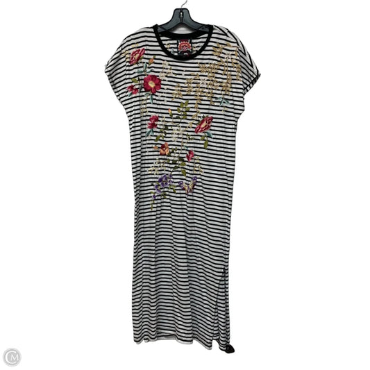 Dress Designer By Johnny Was In Striped Pattern, Size: M